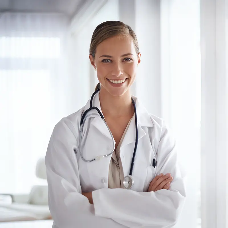 Smiling female doctor